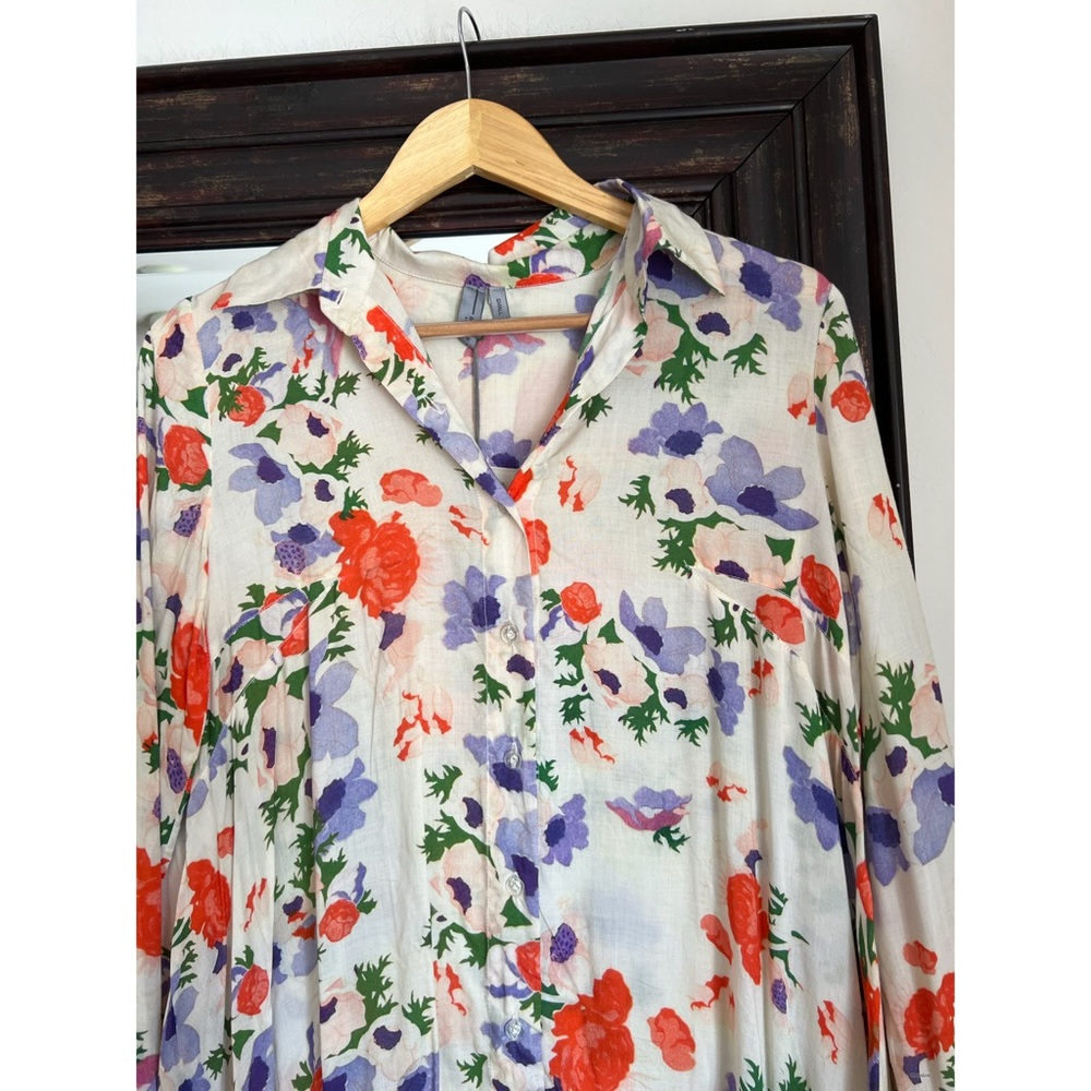Bl^nk London Jeni Floral High Low Top New With Tags - Picture 3 of 3